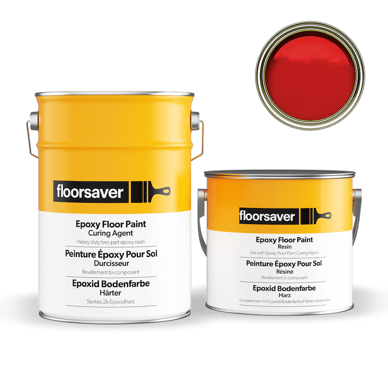 Packshot of Red Epoxy Floor Paint