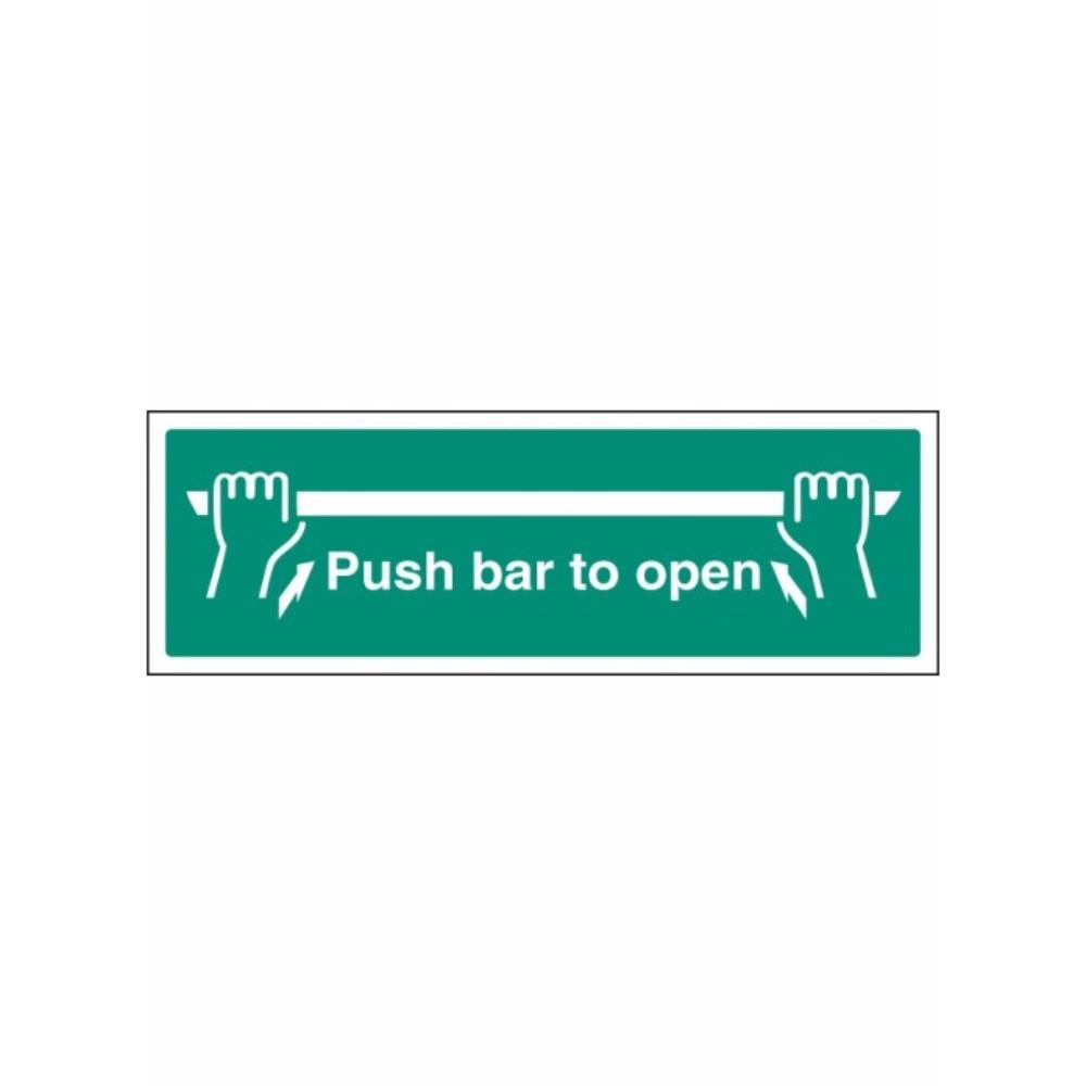 Push bar to open sign from Floorsaver
