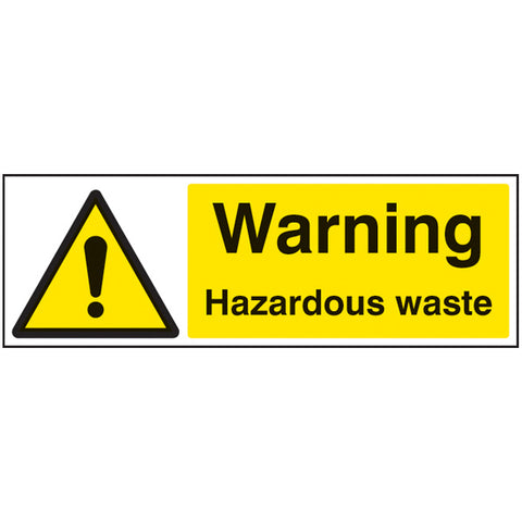 Hazardous waste warning sign to clearly identify the location of hazardous waste