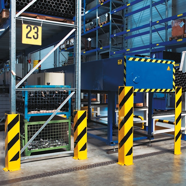 Black Racking Column Protector BLACK BULL Heavy Duty Pallet Rack/Column Corner Protectors – floorsaver
