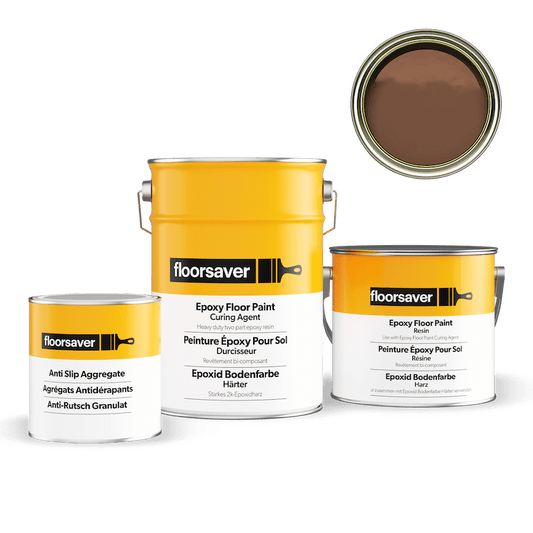 Packshot of Brown Epoxy Floor Paint Anti Slip