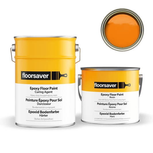 Packshot of Orange Epoxy Floor Paint