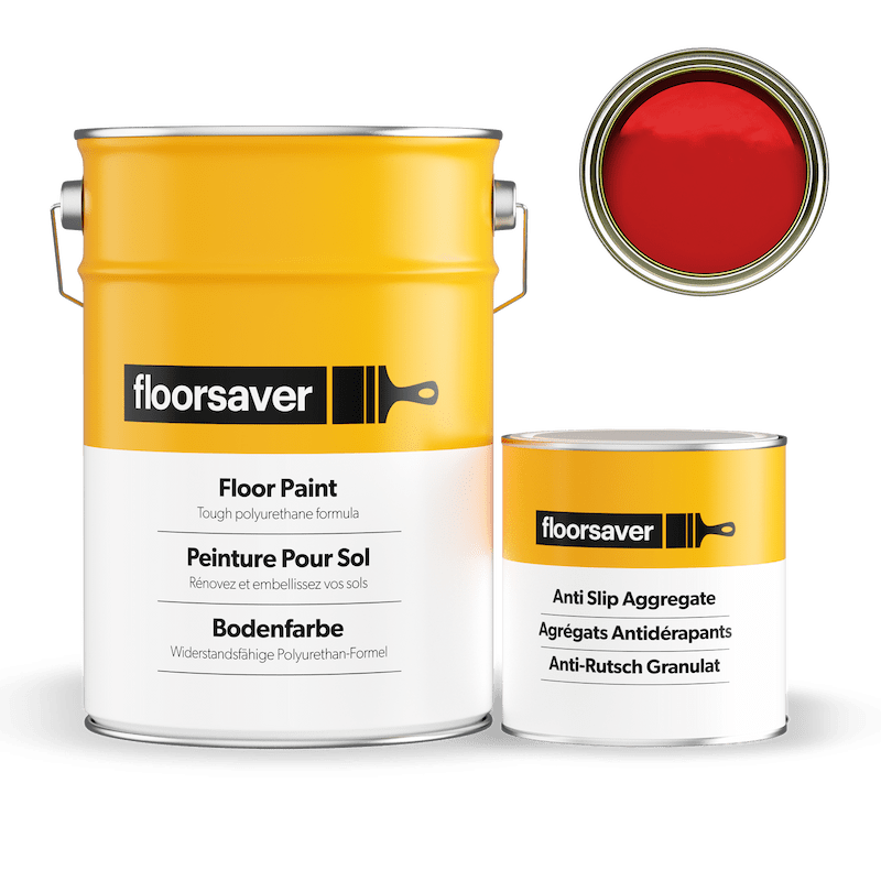 Floor Paint Anti Slip - 5L - Slip Resistant Concrete Floor Paint - Red ...