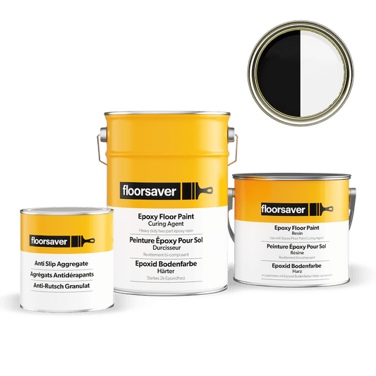 Packshot of White&Black Epoxy Floor Paint Anti Slip
