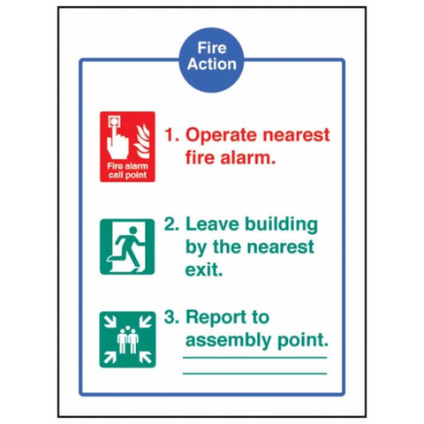 Fire action - EEC sign from Floorsaver
