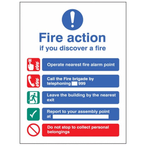 Fire action manual dial without lift sign from Floorsaver