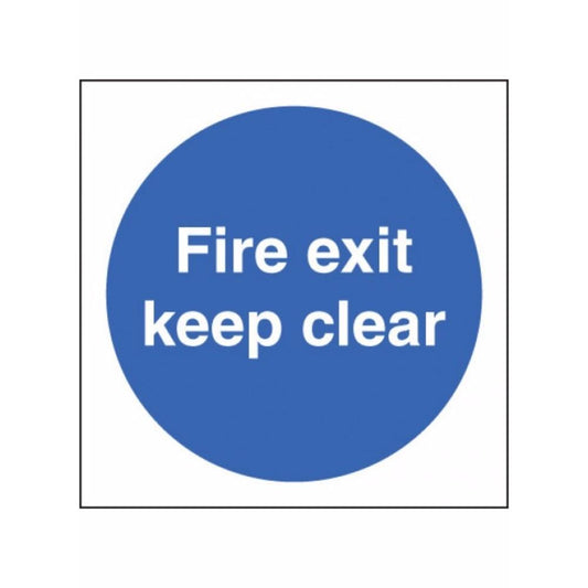 Fire exit keep clear sign from Floorsaver