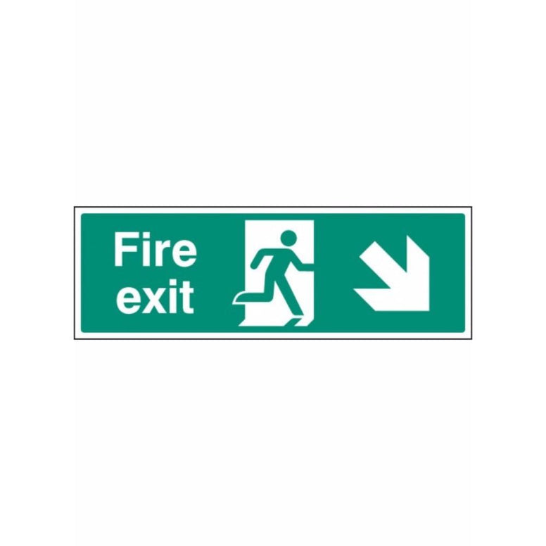 Fire exit - down and right sign from Floorsaver