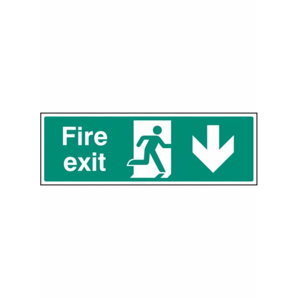 Fire exit - down sign from Floorsaver