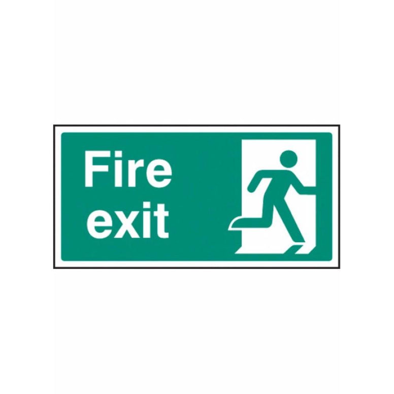 Final fire exit - right sign from Floorsaver