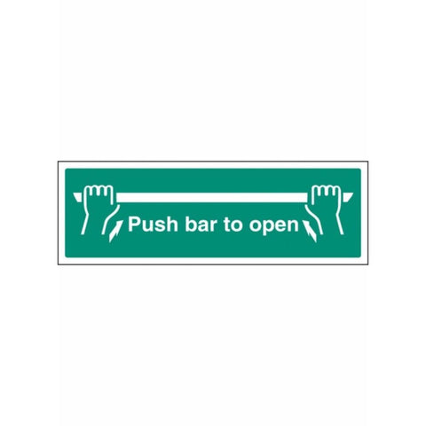 Push bar to open sign from Floorsaver