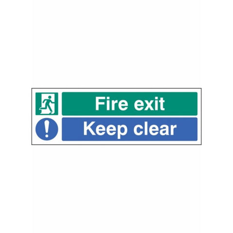 Fire exit keep clear sign from Floorsaver