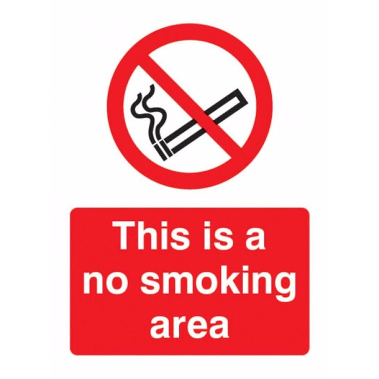 No smoking area sign from Floorsaver