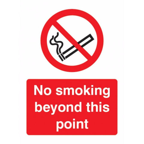 No smoking beyond this point sign from Floorsaver