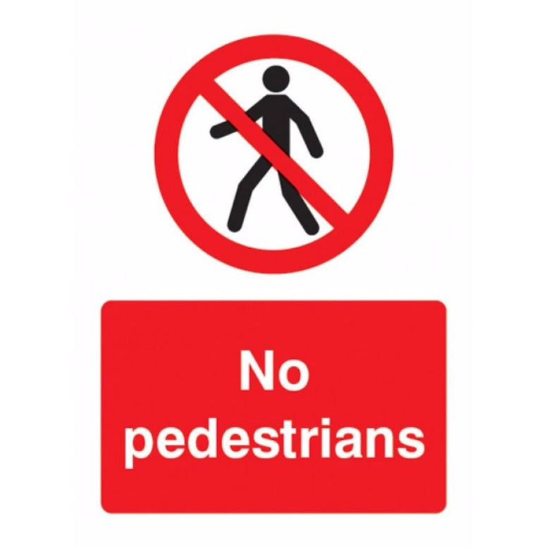 No pedestrians sign from Floorsaver