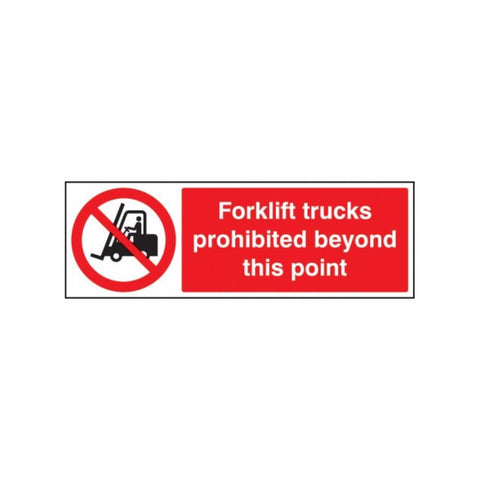 Forklift trucks prohibited beyond this point sign from Floorsaver