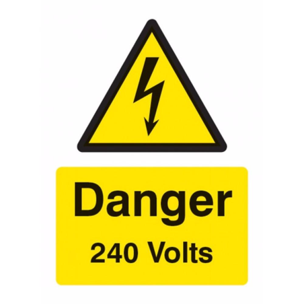 Danger 240 volts sign from Floorsaver