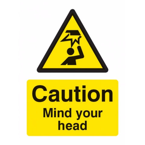 Caution mind your head sign from Floorsaver