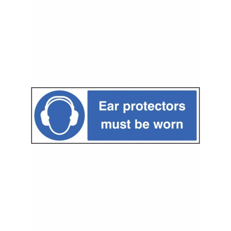Ear protectors must be worn sign from Floorsaver