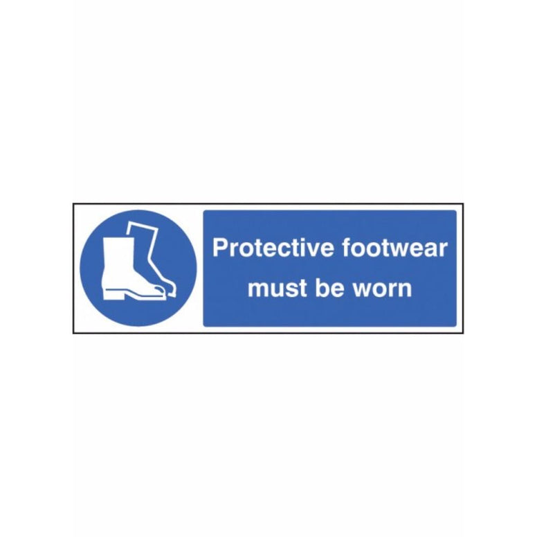 Protective footwear must be worn sign from Floorsaver