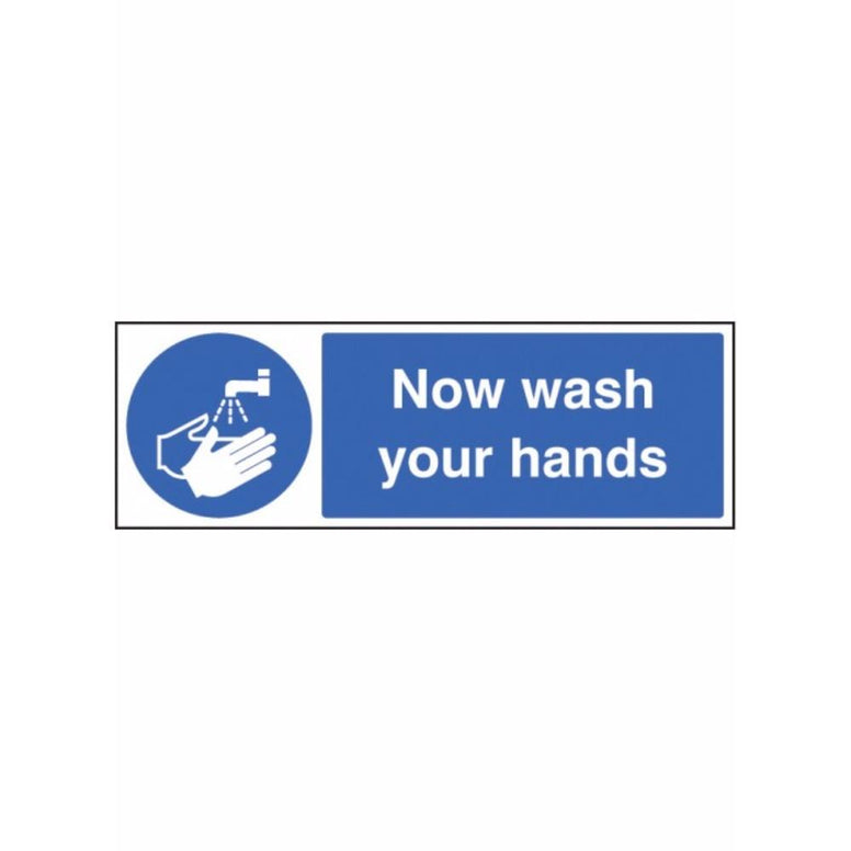 Now wash your hands sign from Floorsaver