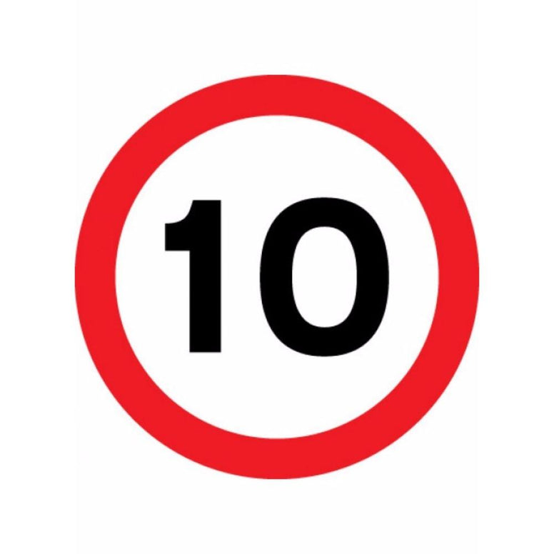 10 mph sign from Floorsaver