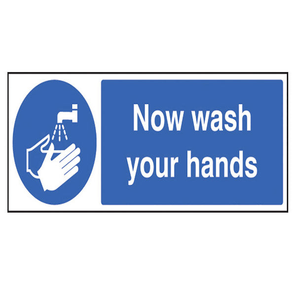 Sign showing the Wash Your Hands symbol and message.