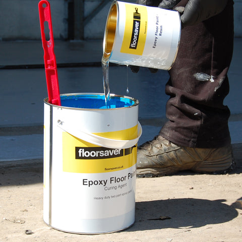 Epoxy Resin being poured into the Curing Agent